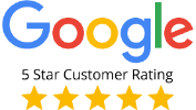 Rated 5 stars by customers on Google