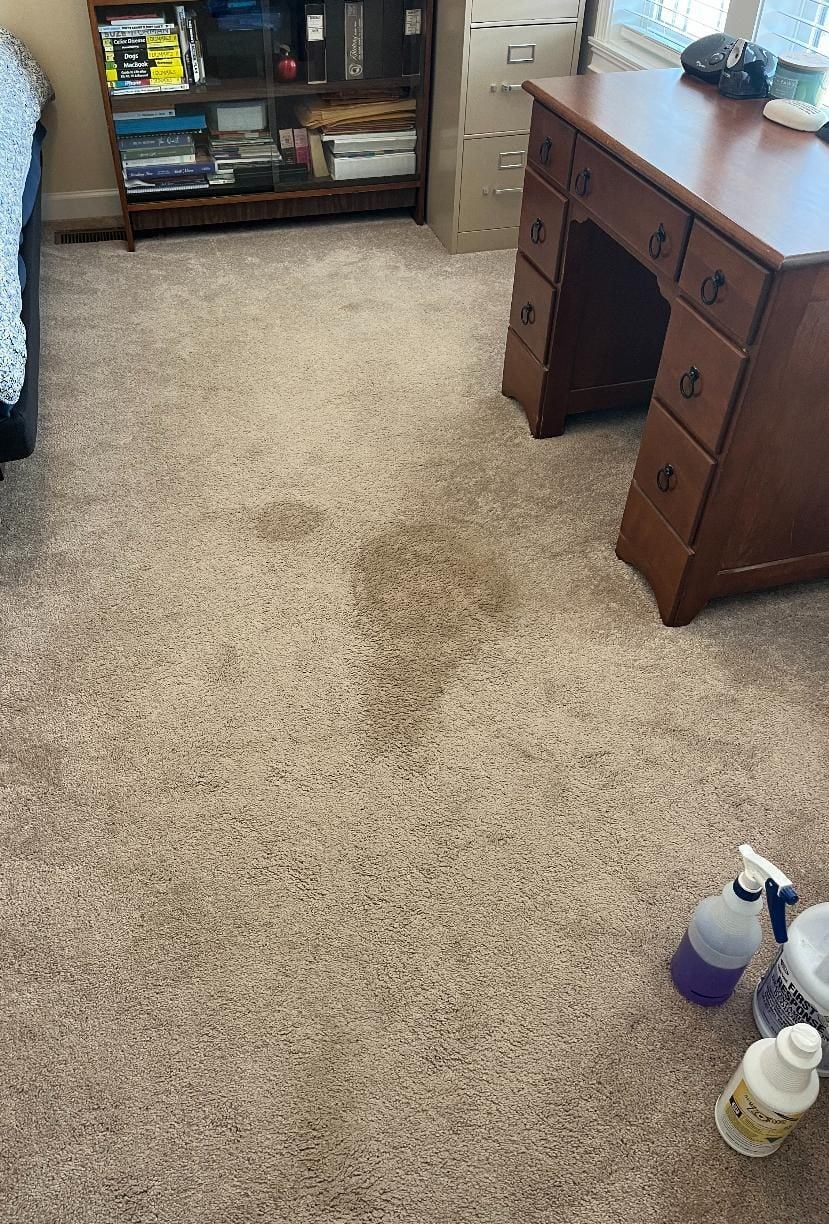 Carpet cleaning Middletown CT, soiled room carpet before cleaning