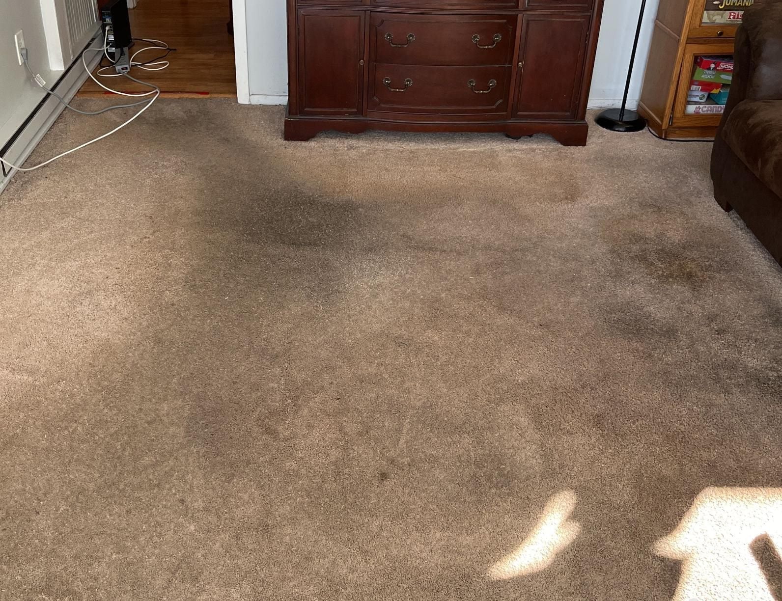 Carpet cleaning Naugatuck CT, living room carpet before cleaning