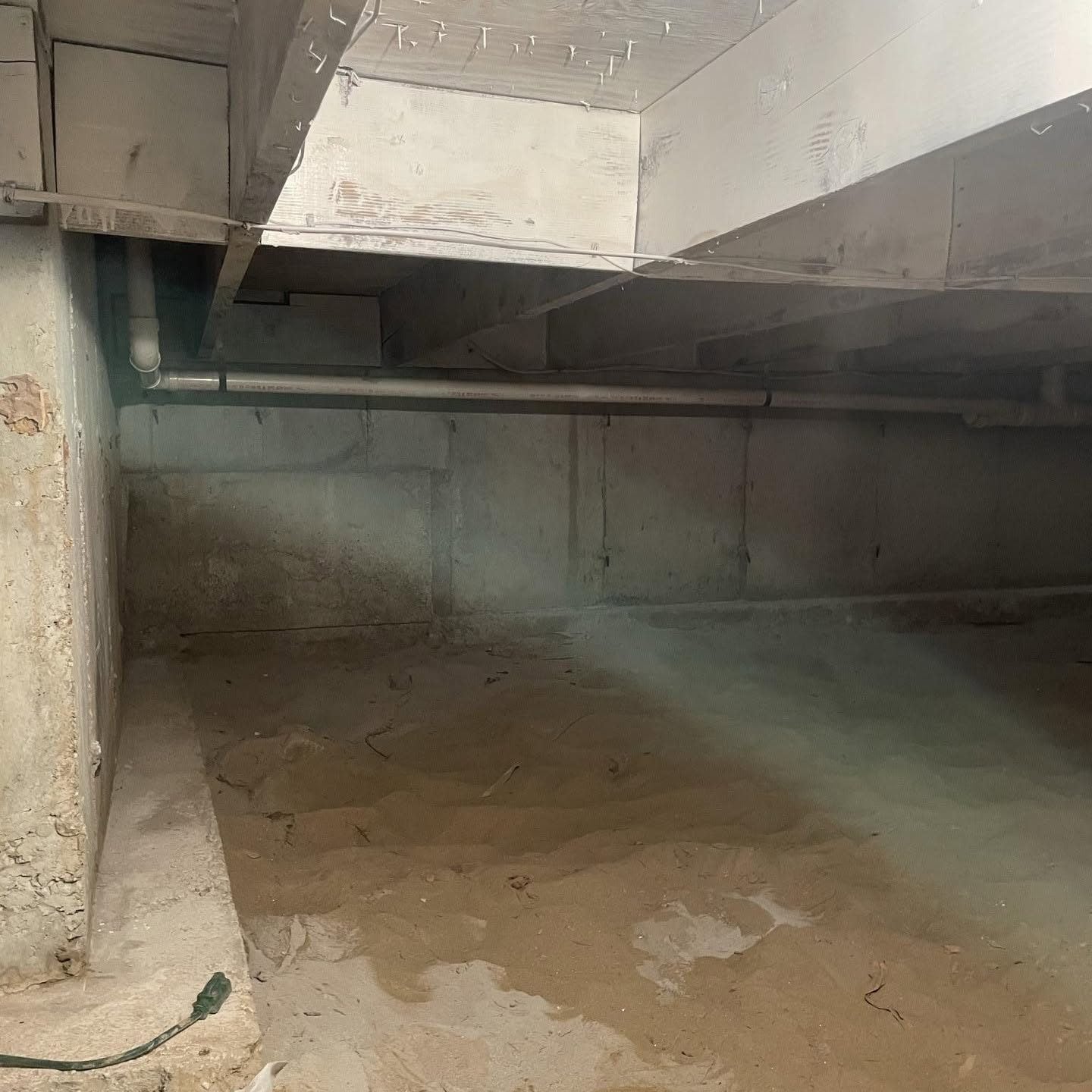 Encapsulated crawlspace after mold remediation by Professional Cleaning & Restoration Systems
