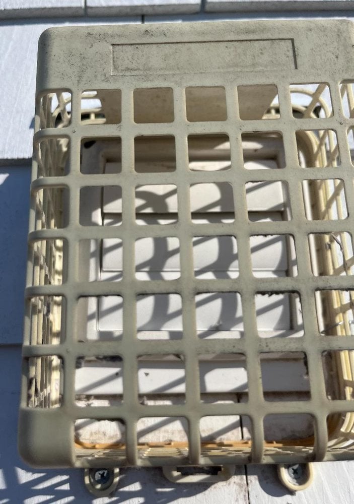 Dryer vent exterior clean after professional cleaning