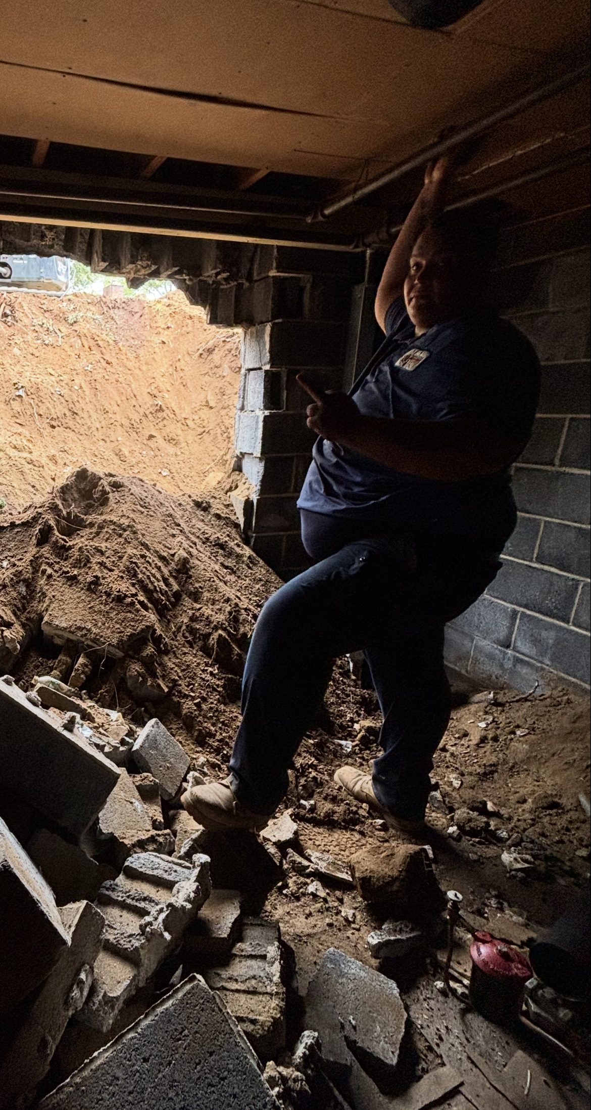 Storm damage restoration - PCRS technicians at work