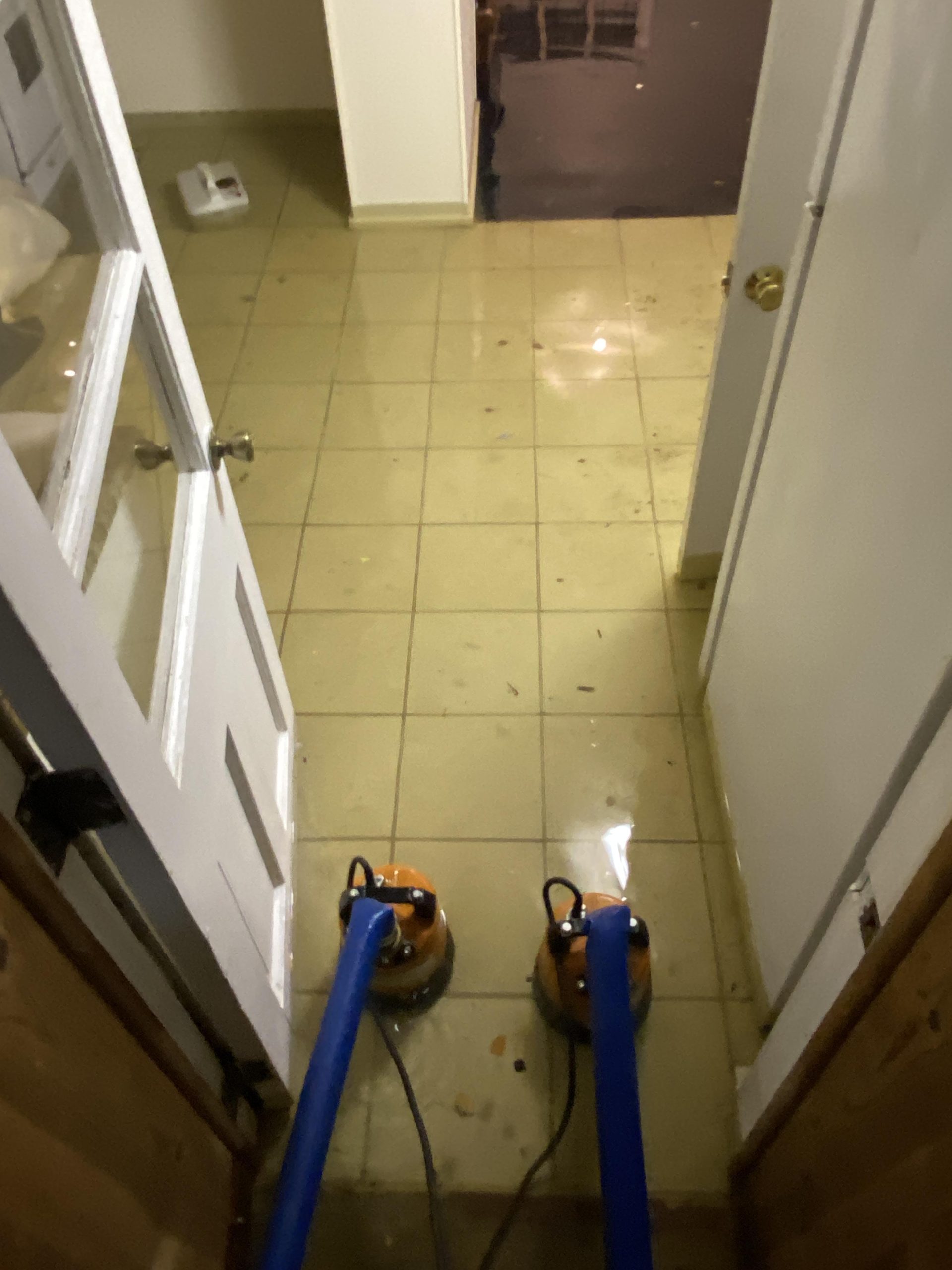 Water damage mitigation - PCRS technicians at work