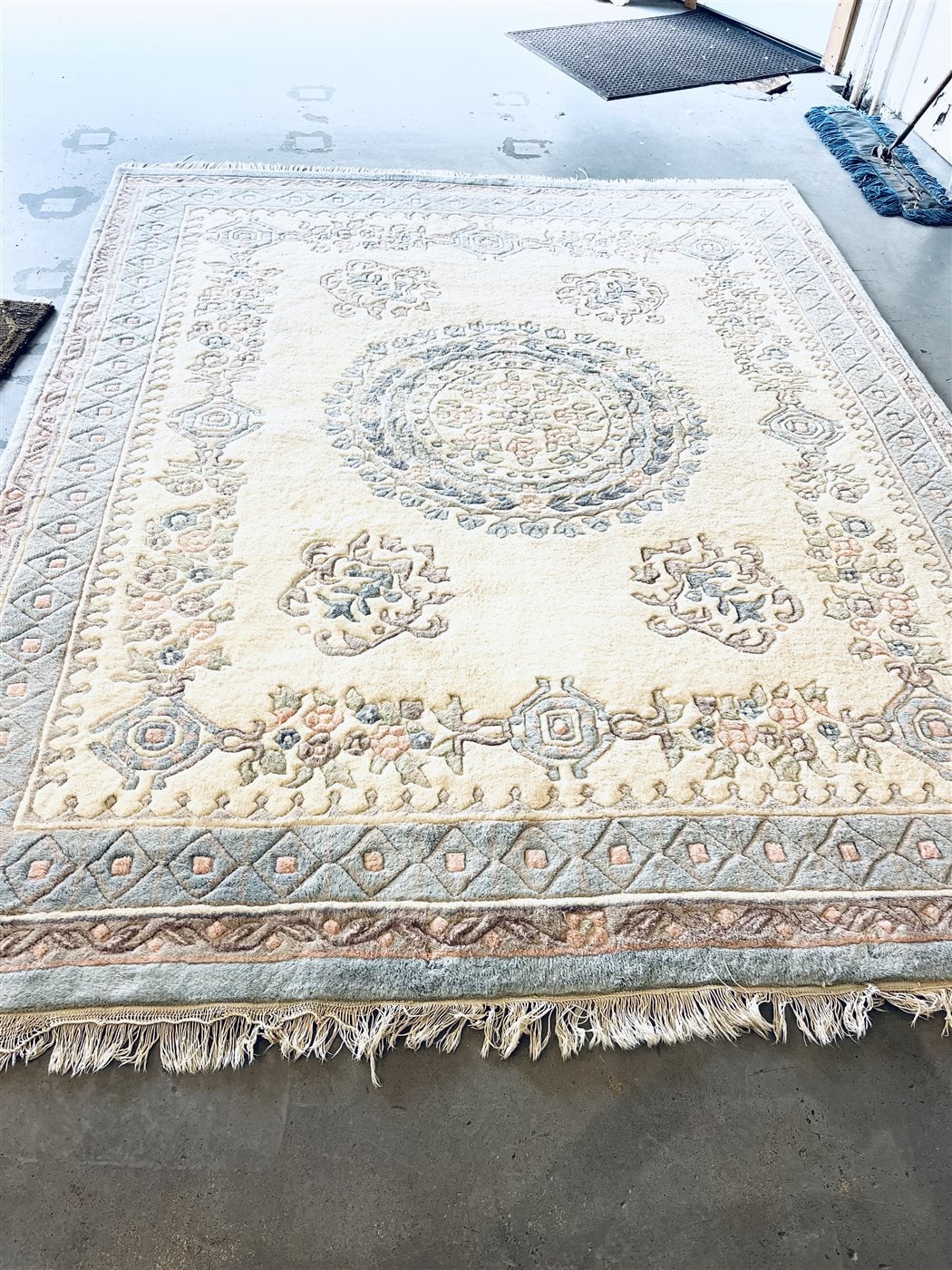 Area rug after professional stain removal